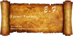 Egner Ferenc névjegykártya