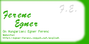 ferenc egner business card